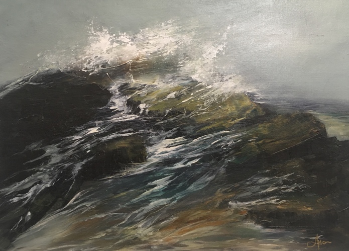 'Storm Wave, Troon' by artist Alison Lyon